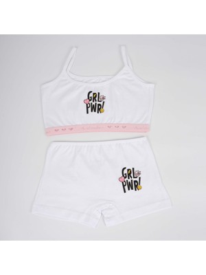 Power Kız Çocuk Yarım Atlet Boxer Takım