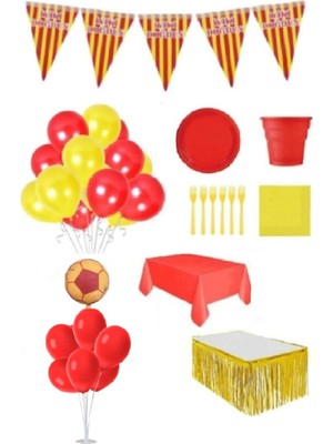 Dipak Galatasaray Temalı Balon Standlı Doğum Günü Seti