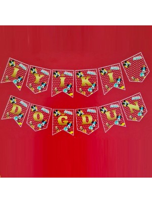 Dipak Mickey Mouse Karakter Temalı Iyiki Doğdun Yazılı Banner