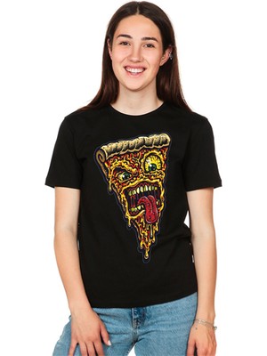 Maymuun Design Unisex Pizza Surat Temalı Baskılı T-Shirt