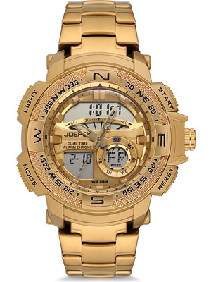 JoeFox Dijital Analog Çelik Kordonlu 795 Erkek Kol Saati