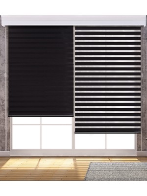 HOME ZEBRA MEKANİZE PERDE Siyah RENK LUXURY SERIES