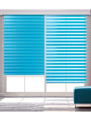 HOME ZEBRA MEKANİZE PERDE Mavi RENK LUXURY SERIES