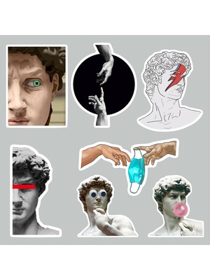 Zobar Markt Art Sanat Temalı Laptop Notebook Tablet Sticker Set 2