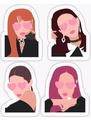 Zobar Markt Zobarmarkt Blacpink Temalı Defter Ajanda Planner Laptop Sticker 2 Set