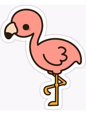 Zobar Markt Zobarmarkt Flamingo Temalı Defter Ajanda Planner Laptop Sticker 7 cm