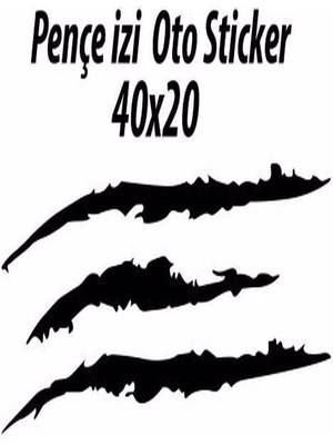 Zobar Markt Zobarmarkt Pençe Izi Sticker 40 x 20 cm