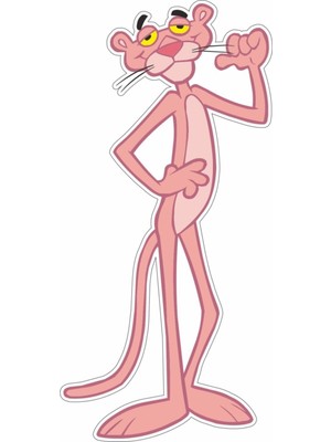 Zobar Markt Pembe Panter Sticker Etiket 00818 20X10 cm