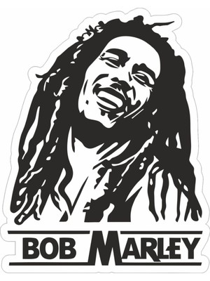 Zobar Markt Bob Marley Sticker Etiket 00798 12X10 cm