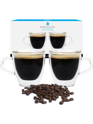 Grosche Turin Çift Cidarlı Espresso Bardağı 2 x 140 ml