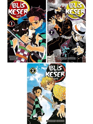 Iblis Keser (Demon Slayer) 1-2-3. Ciltler Manga Seti / Koyoharu Gotouge