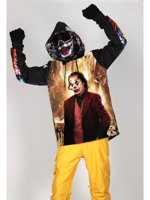Snowsea Su Geçirmez Snowsea Joker Ateş Snowboard Hoodie Mont, Özel Tasarım Kayak Mont Hoodie
