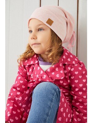 Babygiz Kız Bebek Çocuk Pudra Şapka Bere El Yapımı Rahat Cild Dostu %100 Pamuklu Kaşkorse