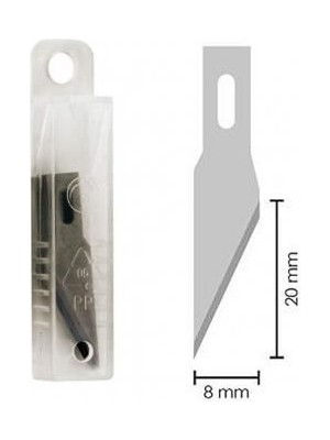 Esmay Maket Bıçağı Kretuar Yedeği 10'lu Uç 20 mm x 8 mm Ölçülerle Kullanıma Uygun