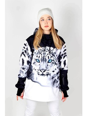 Snowsea Marka White Tiger Özel Tasarım Kadın Snowboard & Kayak Montu