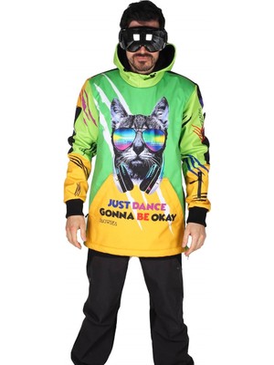 Snowsea Cool Cat Yeşil Snowboard ve Kayak Montu