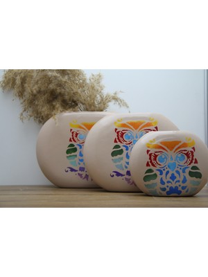 By Damla Collection Seramik Vazo Üçlü Set
