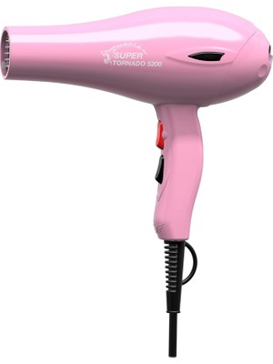 Hector Super Tornado 5200 2400W Profesyonel Fön Makinesi Pembe 3 Kademe Hız Ayarı