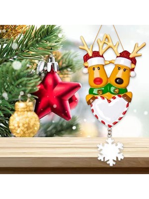 Dolity Noel Ağacı Asılı Süsler Geyik Ren Geyiği Dekor 2 ile Noel Elk (Yurt Dışından)