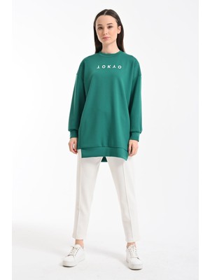 Nefise Oysho Sweatshirt - Zümrüt