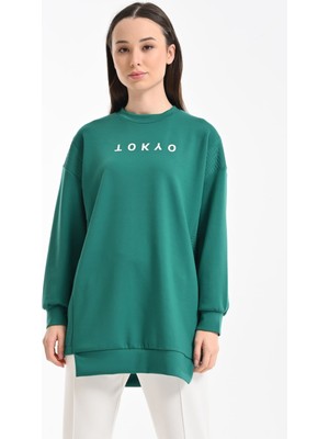 Nefise Oysho Sweatshirt - Zümrüt