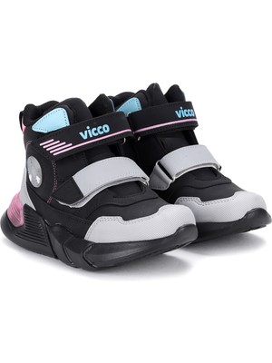 Vicco 946.21K.206-07 Sumo Cırtlı Işıklı Kız/erkek Çocuk Bot Ayakkabı Gri - Fuşya