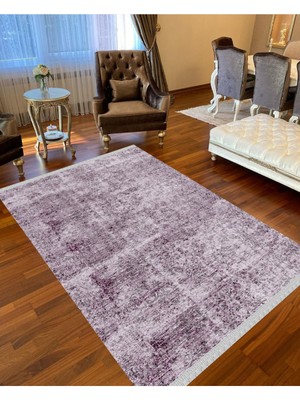 Nar Store Home Decoser 4035 Mor Yıkanabilir Pamuk Tabanlı Kilim