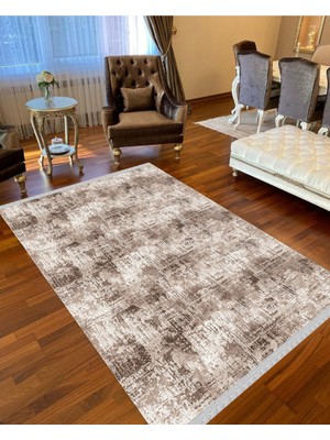 Nar Store Home Decoser 4046 Bej Yıkanabilir Pamuk Tabanlı Kilim