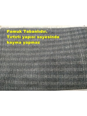 Nar Store Home Decoser 8026 Açık Gri  Yıkanabilir Pamuk Tabanlı Kaymaz Kilim