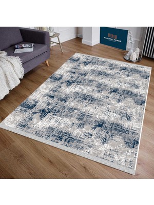 Nar Store Home Decoser 4042 Mavi Kaymaz Yıkanabilir Kilim