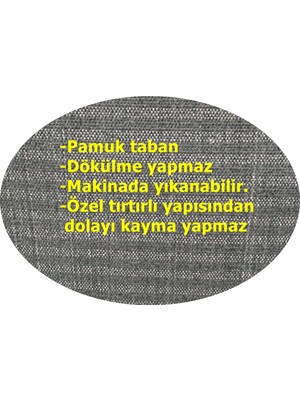 Nar Store Home Decoser 5045 Yıkanabilir Gri Çerçeveli Kilim