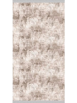 Nar Store Home Decoser 8015 Bej Yıkanabilir Pamuk Tabanlı Kaymaz Kilim