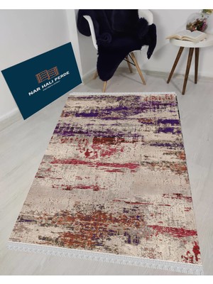 Nar Store Home Decoser 4025 Mor Pembe Kaymaz Yıkanabilir Kilim