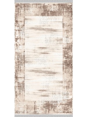 Nar Store Home Decoser 6027 Bej Düz Desen Kaymaz Yıkanabilir Kilim