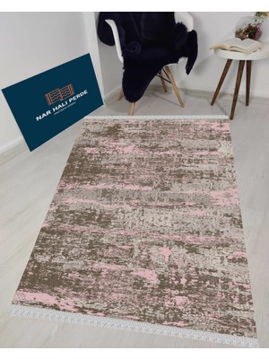 Nar Store Home Decoser 4027 Pembe Kaymaz Yıkanabilir Kilim