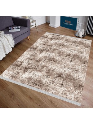 Nar Store Home Decoser 4046 Kahverengi Bej Kaymaz Yıkanabilir Kilim