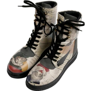 Kadın Vegan Deri Bej Uzun Bot - Mon Cher Tasarım