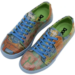 Kadın Vegan Deri Çok Renkli Sneakers - Vincent van Gogh The Bedroom Muse Tasarım