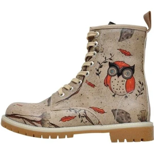 Kadın Vegan Deri Gri Uzun Bot - Night Owl Tasarım