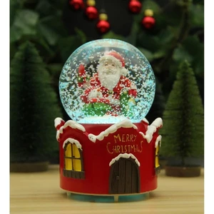 Yılbaşı Kar Küresi Noel Baba Kar Küresi Işıklı ve Müzikli Christmas Noel Baba Evi