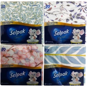 Deluxe Elegant Design Desenli Peçete 29,5 x 30 cm 20'li x 4