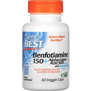 Doctor’s Best Doctor’s Best, Benfotiamine 150 + Alpha-Lipoic Acid 300, 60 Veggie Capsul. USA