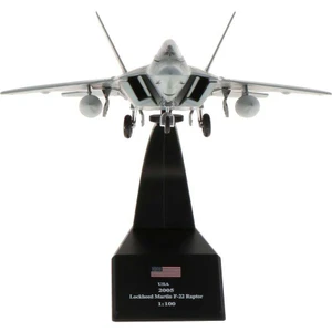 1/100 Ölçekli Döküm Alaşımlı Uçak Modeli F-22 Avcı Raptor Uçak (Yurt Dışından)