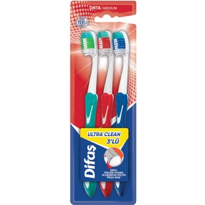 Ultra Clean 3'lü Diş Fırçası Manuel Diş Fırçası