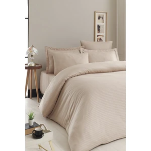 Vessino Home Çizgili Pamuk Saten Çift Kişilik Nevresim Takımı Pamuk Saten (160x200 lastikli çarşaf+200x220 nevresim+ 2 adet yastık kılıfı)