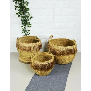 Sepetçi Baba Native - 3 Lü Hasır Sele Püsküllü