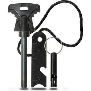 Fırsat Geldi Acil Durum Magnezyum Çubuk Çakmaktaşı Hayatta Kalma Ateş Başlatıcı Çakmak Kiti Düdük Hediyeli