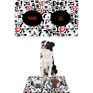 Love My Dog Köpek Mama Altlığı Mama Paspası Köpek Mama Eğitim Paspası 50 x 35cm