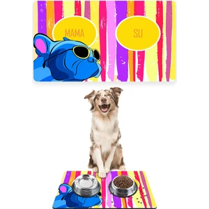Bulldog Köpek Mama Altlığı Mama Paspası Köpek Mama Eğitim Paspası 50 x 35cm