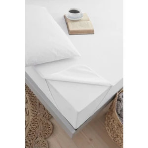 Vessino Home Alez Pamuklu Su Sıvı Geçirmez 4 Köşe Beyaz Yatak Koruyucu Tek Çift Kişilik Terletmeyen Yatak Alezi